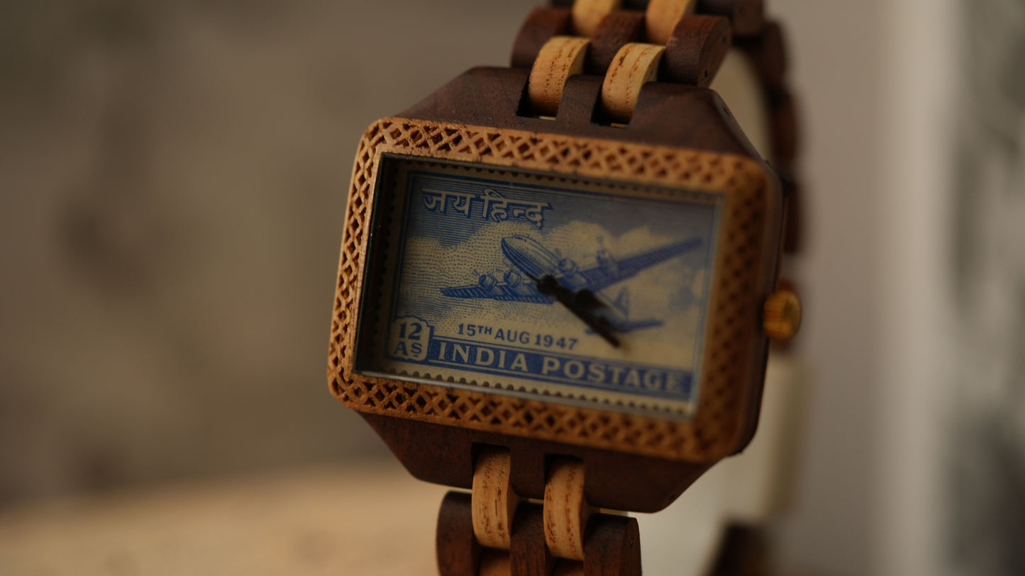 Independence Set 1 Stamp Airplane 12 anna 1947
